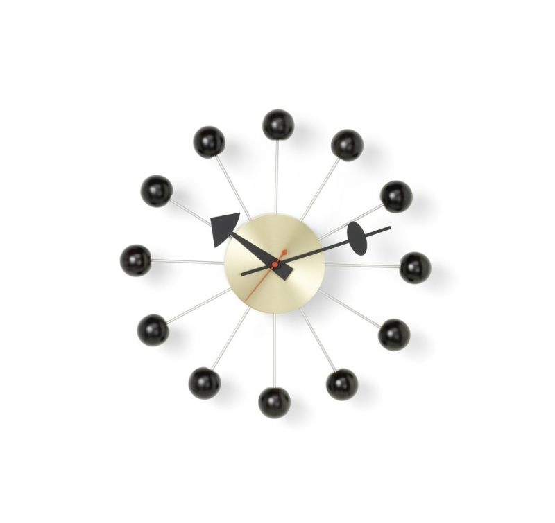 Ball Clock wall clock - black Vitra